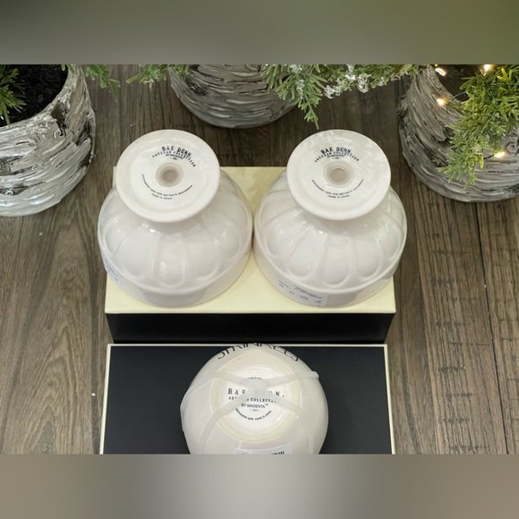 Brand NEW wTags Rae Dunn ICE CREAM Dishes & NUTS SPRINKLES Bowls - 4 Pcs Total - Picture 6 of 12